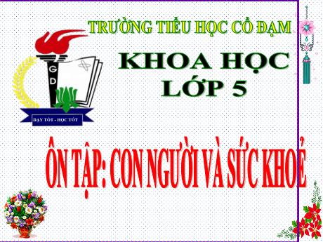 Bài giảng Khoa học Lớp 5 - Bài 20+21: Ôn tập Con người và sức khỏe