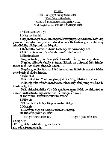 Giáo án các môn Lớp 5 - Tuần 1 - Năm học 2024-2025 - Nguyễn Thị Hồng Thắm