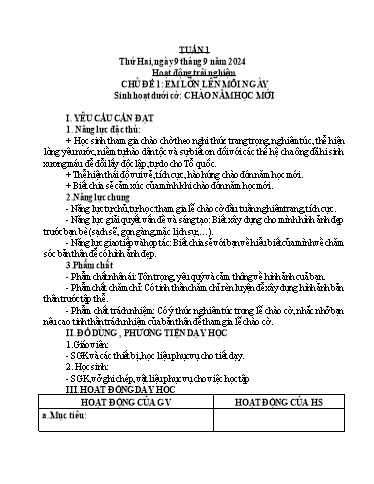 Giáo án các môn Lớp 5 - Tuần 1 - Năm học 2024-2025 - Phan Thị Hiền