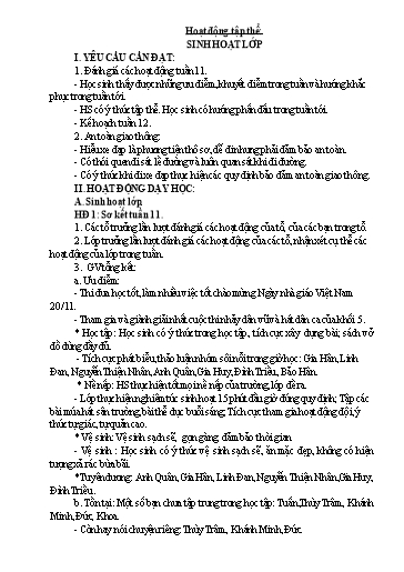 Giáo án các môn Lớp 5 - Tuần 12 - Năm học 2023-2024 - Nguyễn Thị Thanh Thủy