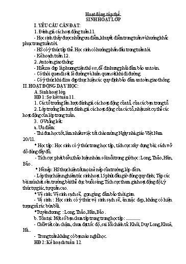 Giáo án các môn Lớp 5 - Tuần 12 - Năm học 2023-2024 - Phan Thị Hiền
