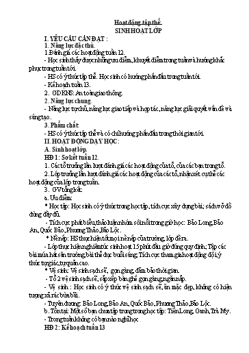 Giáo án các môn Lớp 5 - Tuần 13 - Năm học 2023-2024 - Phan Thị Hiền