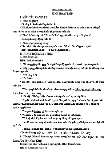 Giáo án các môn Lớp 5 - Tuần 15 - Năm học 2023-2024 - Phan Thị Hiền