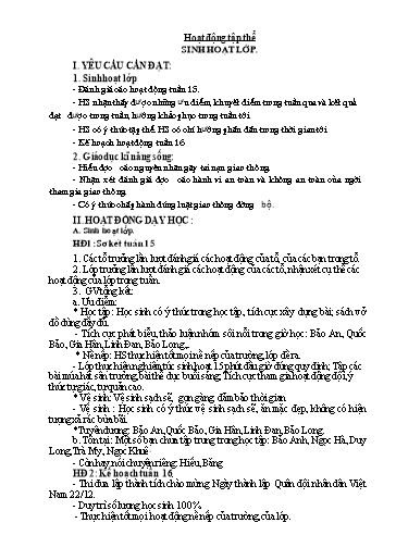 Giáo án các môn Lớp 5 - Tuần 16 - Năm học 2023-2024 - Phan Thị Hiền
