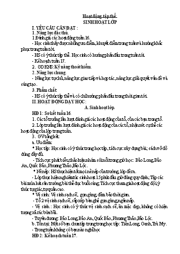 Giáo án các môn Lớp 5 - Tuần 17 - Năm học 2023-2024 - Phan Thị Hiền