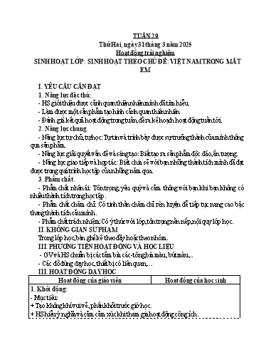 Giáo án các môn Lớp 5 - Tuần 29 - Năm học 2024-2025 - Nguyễn Thị Thanh Thủy