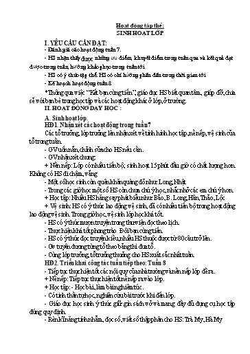 Giáo án các môn Lớp 5 - Tuần 8 - Năm học 2023-2024 - Phan Thị Hiền